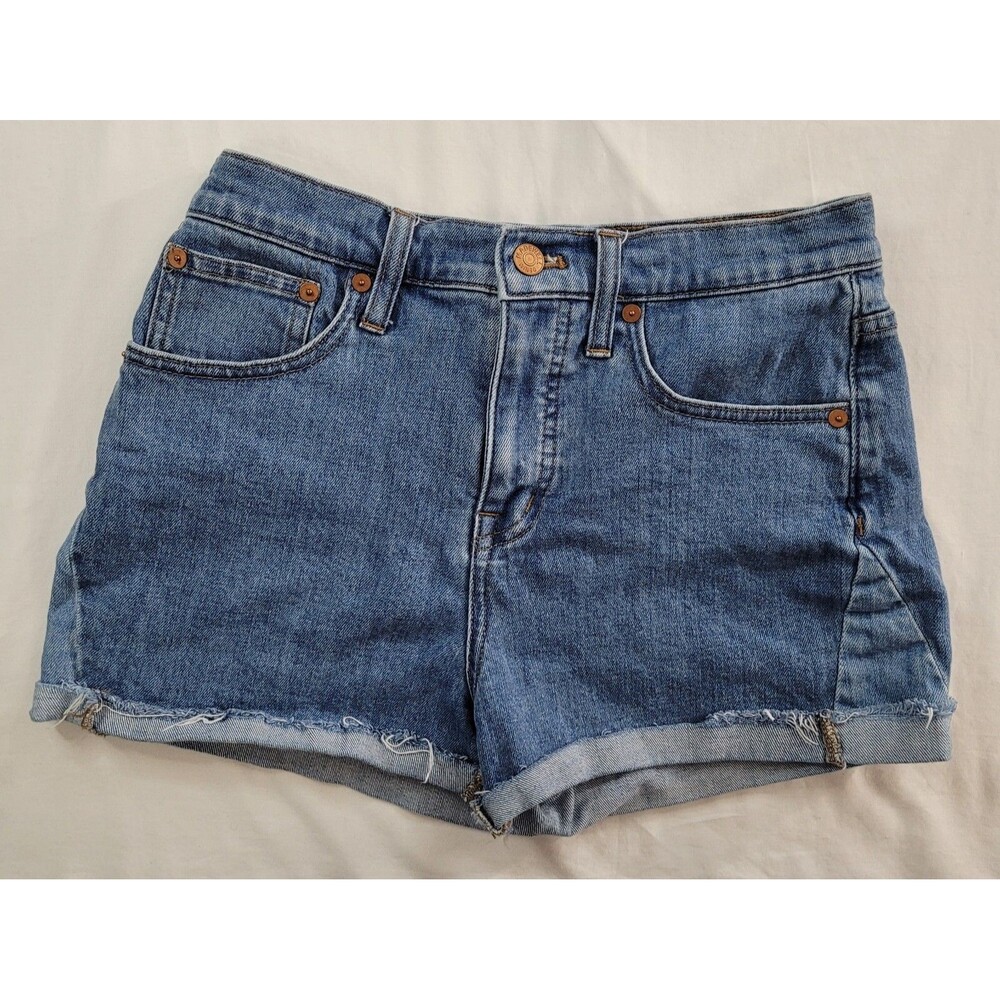 Madewell Shorts Women's 26 High Rise Denim Blue Jeans J0530 Pieced Edition